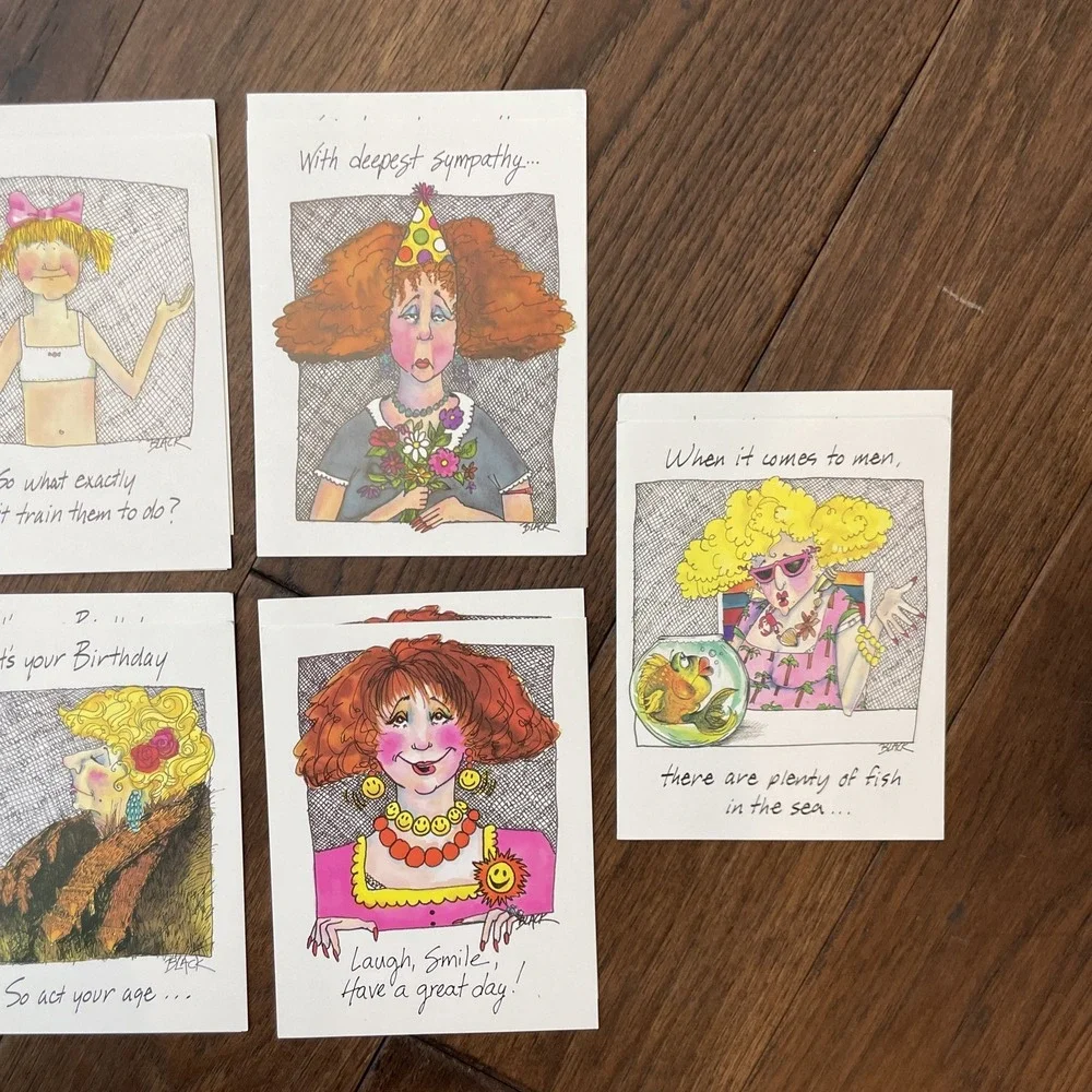 Renaissance Rhinestones Sarcastic and Funny All Gretting Card Lot of‎ 22